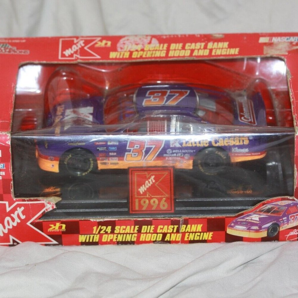 1996 Racing Champions 1:24 Scale John Andretti #37 K-Mart / Little Caesars BANK